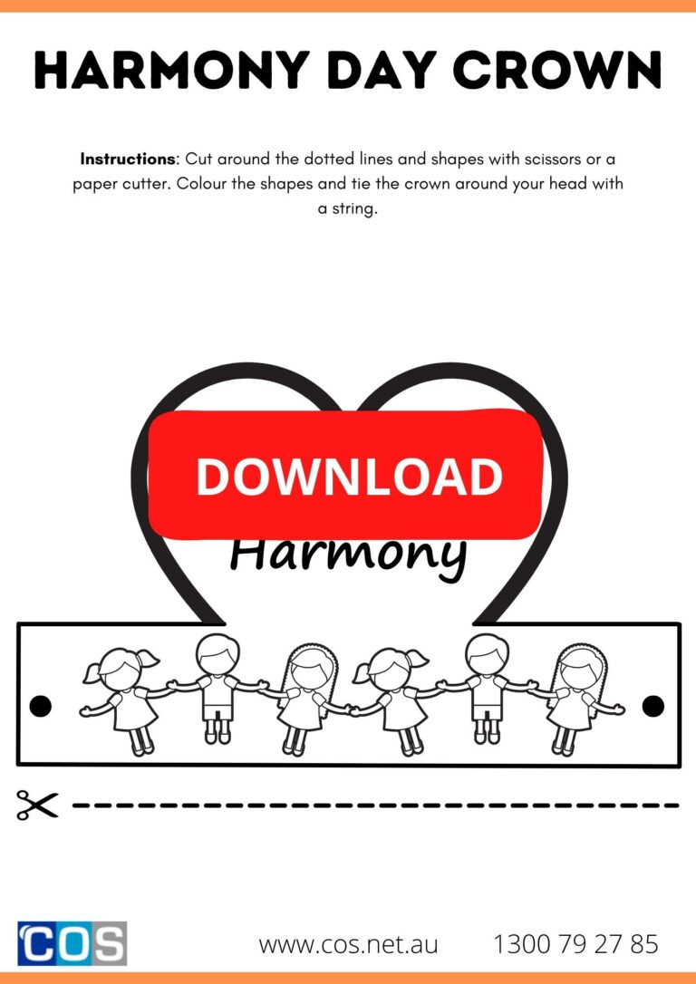 Harmony Day worksheet