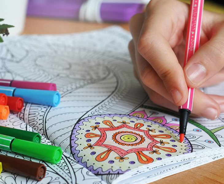Mindful colouring for adults