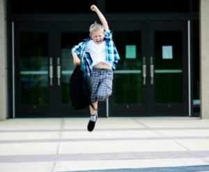 School student on last day of school.