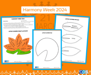 Harmony Week Celebrations in School with Craft Lotus Worksheets
