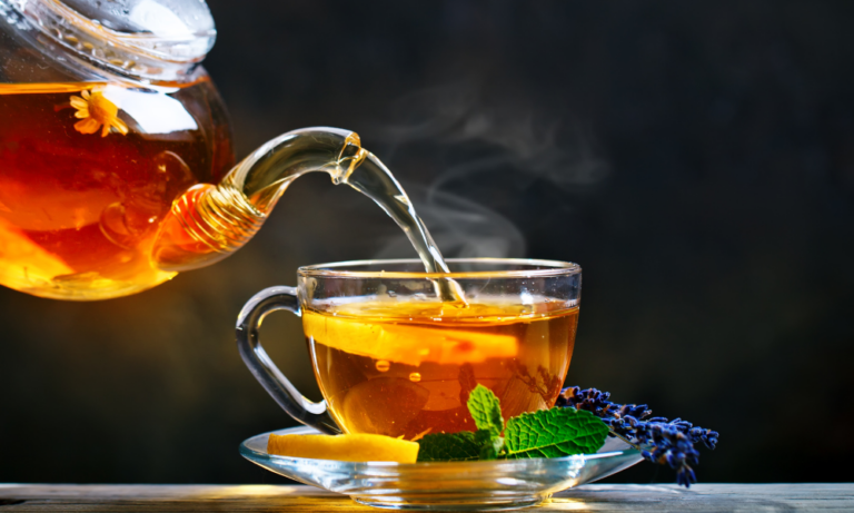 Cup of freshly brewed black tea