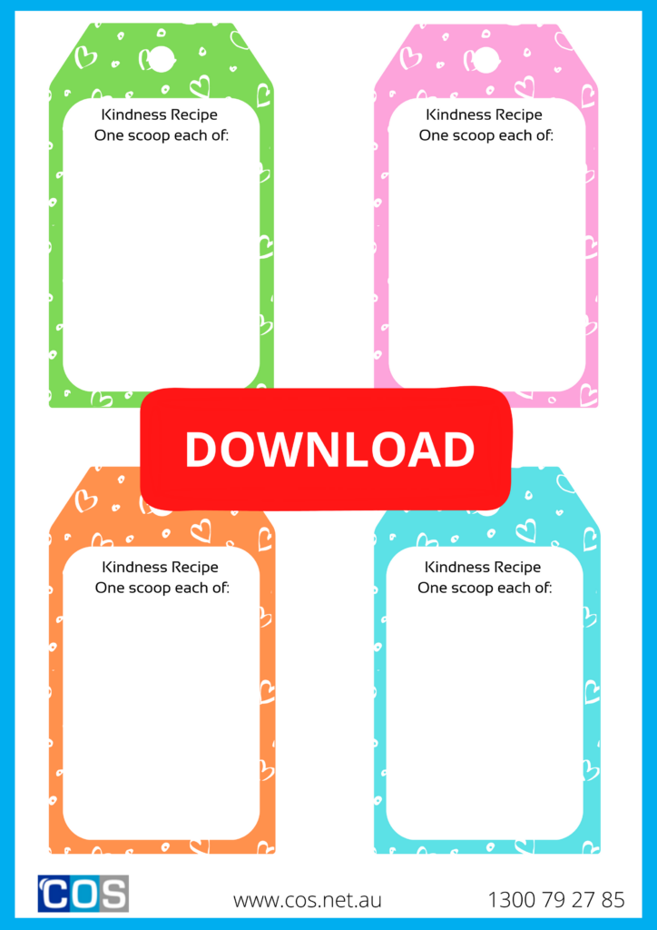 Kindness Tags worksheet