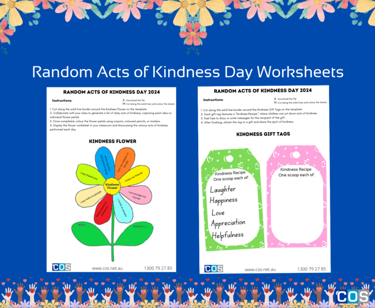 Worksheet for Random Acts of Kindness Day