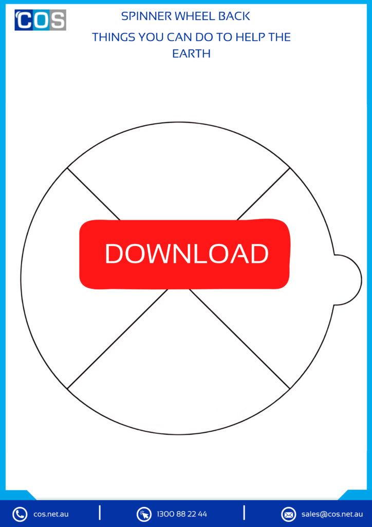 Earth Day blank wheel to fill out