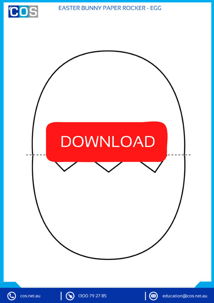 Easter Bunny Paper Rocker Egg - Worksheet