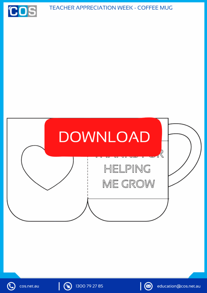 COFFEE MUG WORKSHEET FOR KIDS
