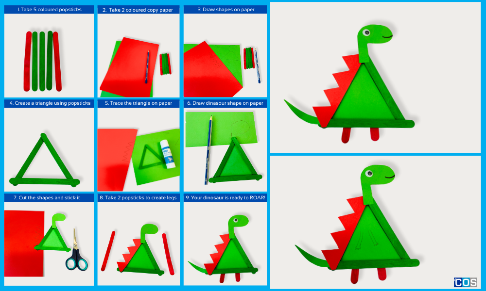 Popstick Dinasour for kids
