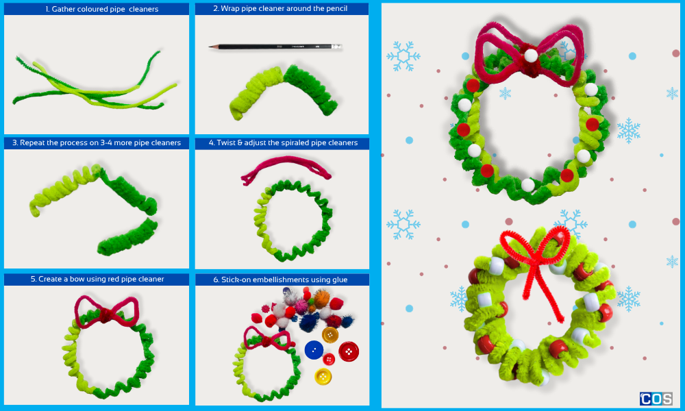 Pipe cleaner wreath