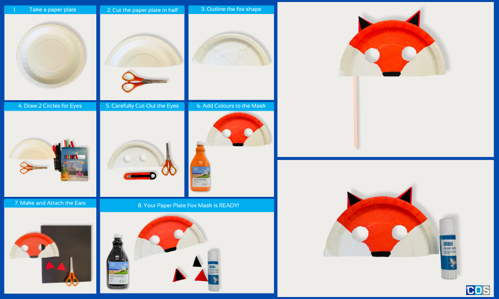 DIY Paper Plate Fox Mask