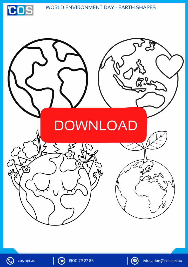 World Environment DAY - Earth Shapes Worksheet
