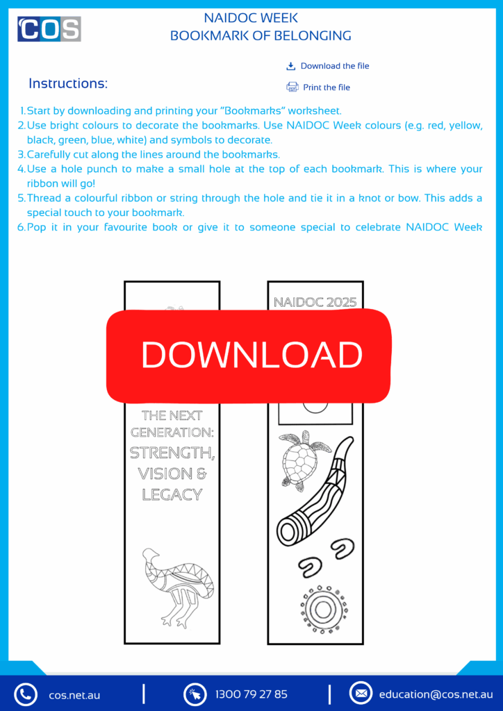 Naidoc week Bookmarks