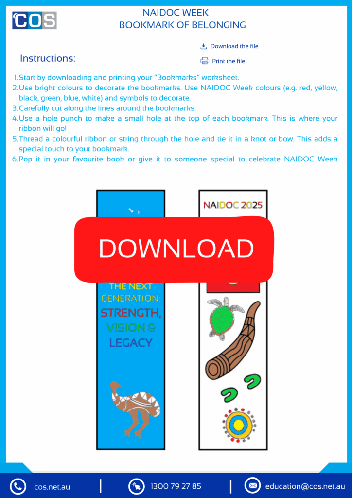 NAIDOC week worksheet for kids