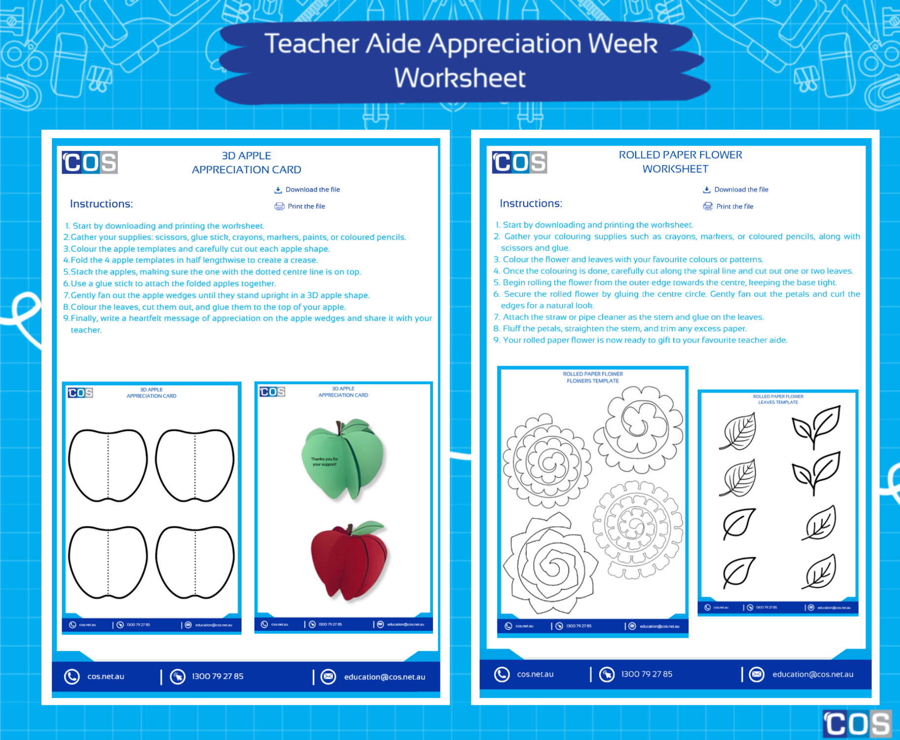Teacher Aide Appreciation Week Worksheet