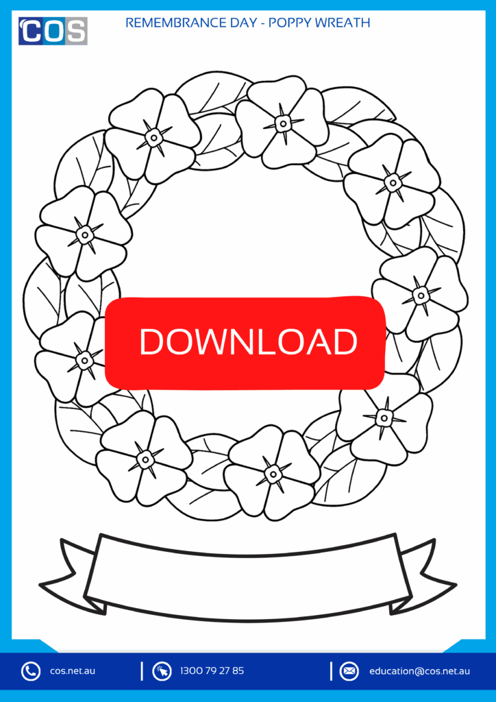 Remembrance Day worksheet for kids