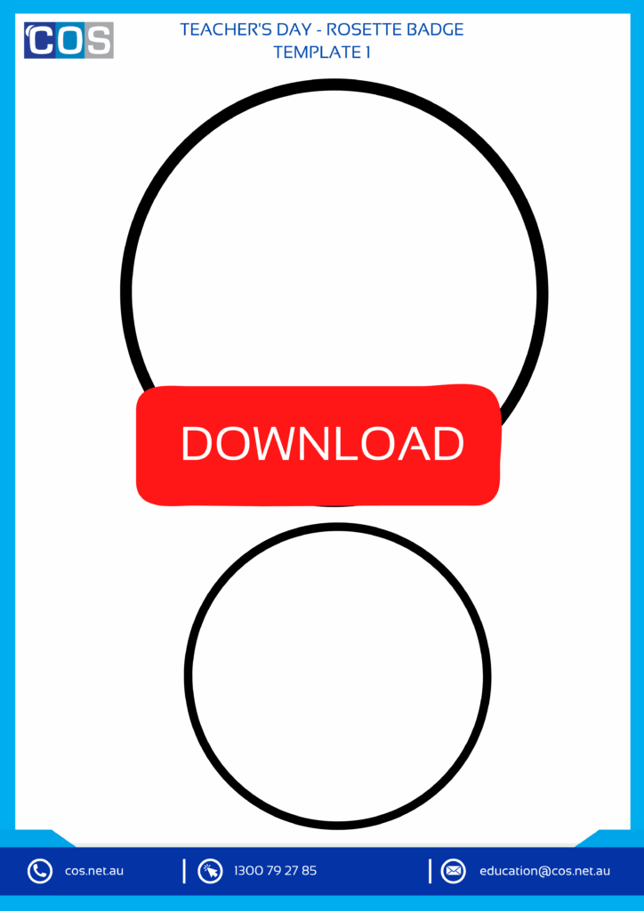World Teacher's Day - Rosette Worksheet for Kids