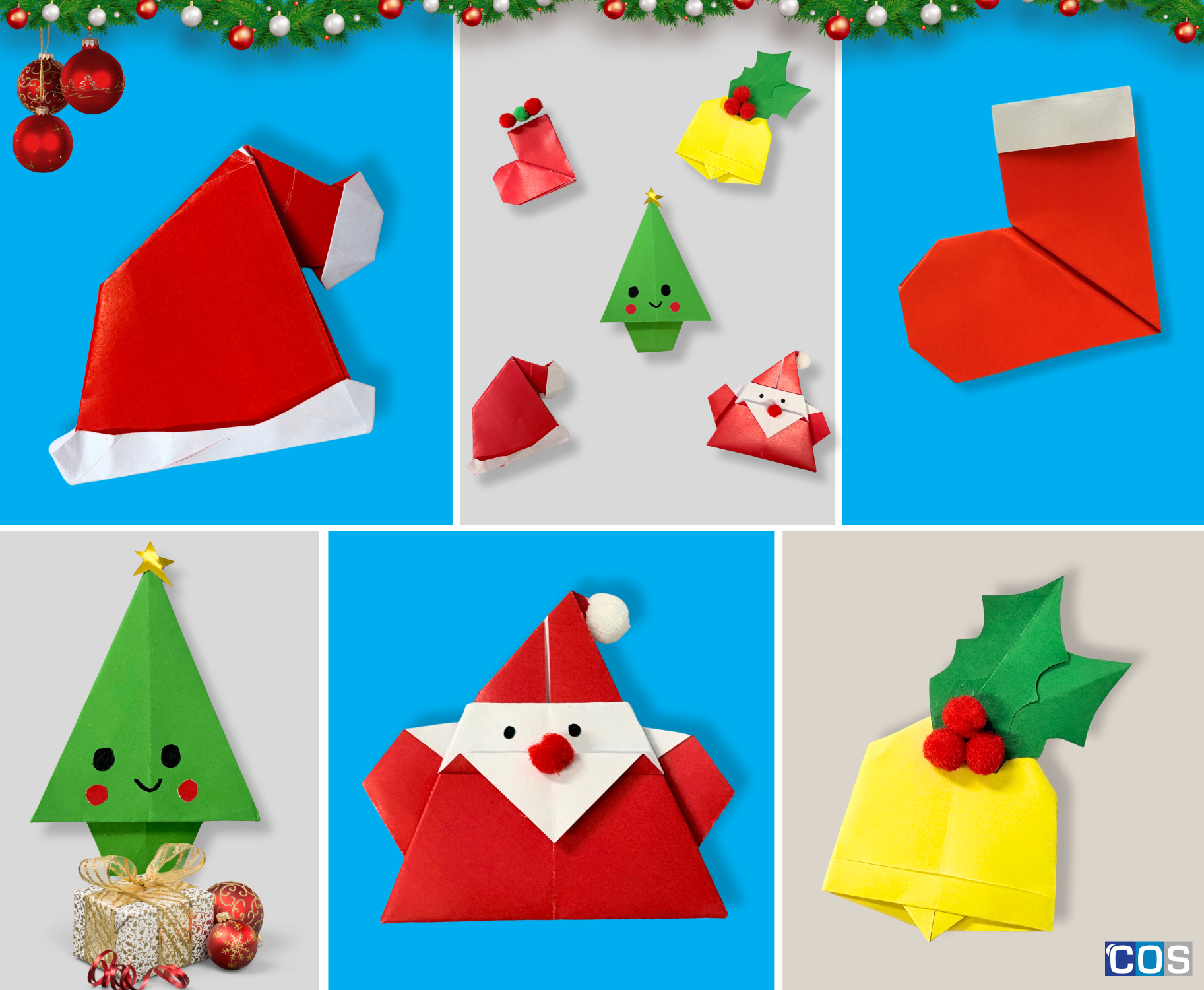 Christmas Origami Crafts for kids