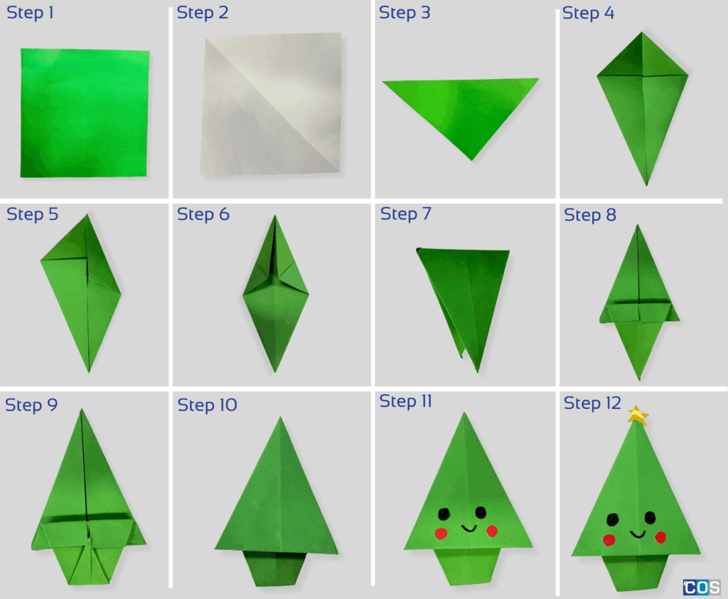 Christmas origami crafts for kids