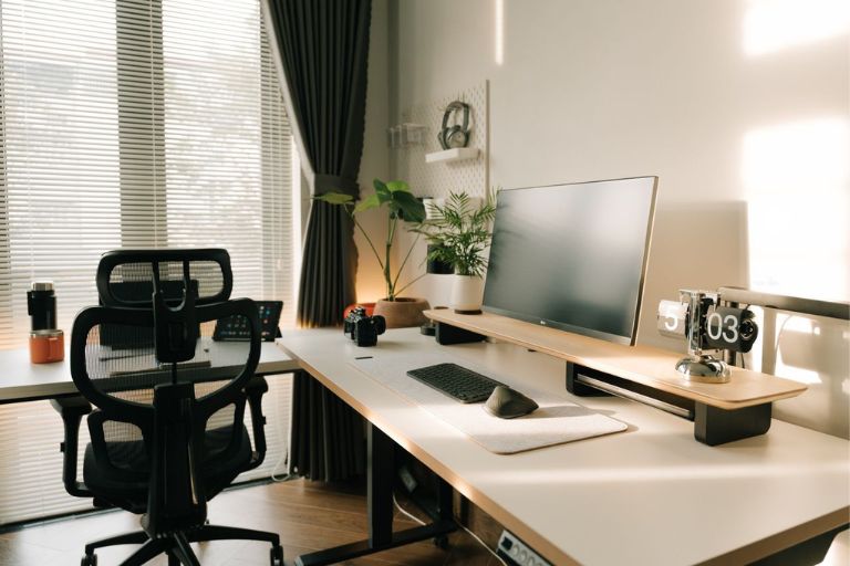 ergonomic desk setup